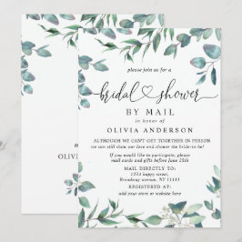 Invitación Sencillo y elegante eucalipto DUCHA NUPCIAL por co