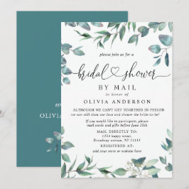 Invitación Sencillo y elegante eucalipto DUCHA NUPCIAL por co