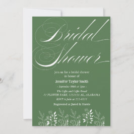 Invitación sencillo y elegante  floral Desayuno Bridal Wildfl