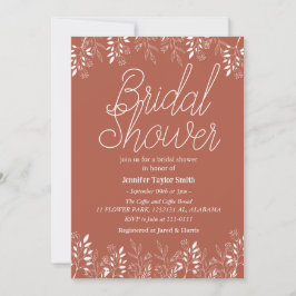 Invitación sencillo y elegante floral Despedida de soltera de