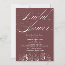 Invitación sencillo y elegante floral Despedida de soltera de