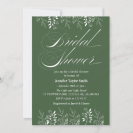 Invitación sencillo y elegante floral Despedida de soltera de