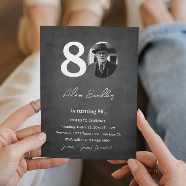 Invitación Sencillo y elegante Gris de la fiesta de cumpleaño (Subido por el creador)