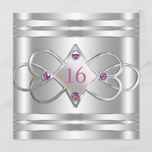 Invitación Sencillo y elegante Invitado plateado