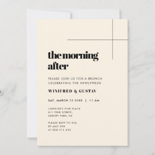 Invitación Sencillo y elegante mañana de moda después del bru