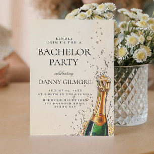 Invitación Sencillo y elegante partido de solteros