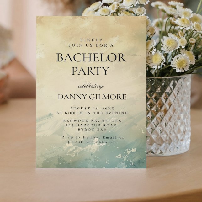 Invitación Sencillo y elegante partido de solteros (Subido por el creador)