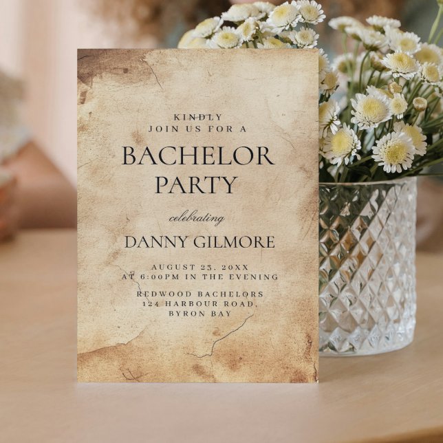 Invitación Sencillo y elegante partido de solteros rusos (Subido por el creador)