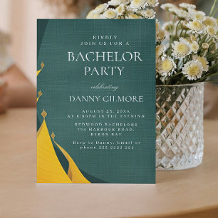 Invitación Sencillo y elegante partido de solteros verdes