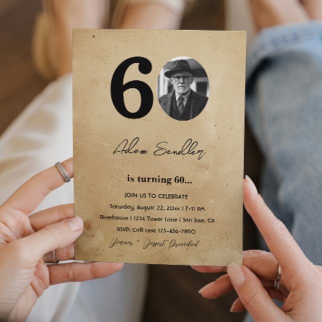 Invitación Sencillo y elegante Rústico de la Fiesta de Cumple (Subido por el creador)