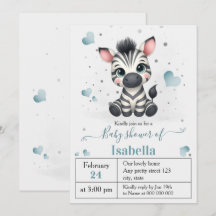 Sencillo y lindo baby shower de cebra