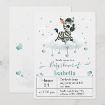 Sencillo y lindo baby shower de cebra