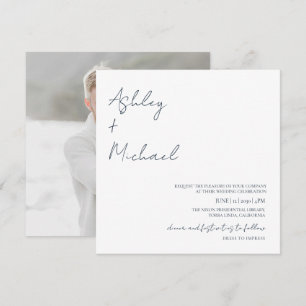 Invitación Sencillo y moderno código de vestimenta Boda de fo