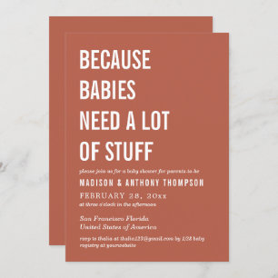 Invitación Sencillo y moderno género Desierto neutral Baby Sh