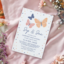 Sencillo y moderno sorbo de mariposa y ver