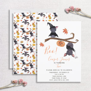 Invitación Sencillo y simple día de halloween golpea al segun