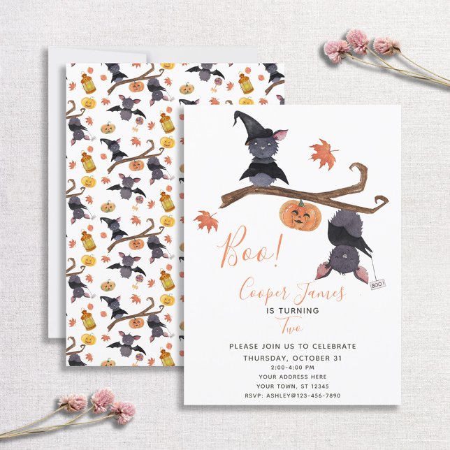 Invitación Sencillo y simple día de halloween golpea al segun (Subido por el creador)
