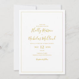 Invitación Sencillos Navidades Elegantes Blancos Todo En Un B