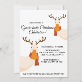 Invitación Sencillos Navidades graciosos cuelgan a los pollos