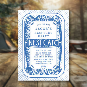 Invitación Sencillos tipos de pesca de solteros en viaje de f