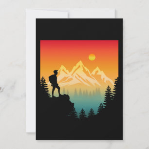 Invitación Senderismo por los bosques de montaña