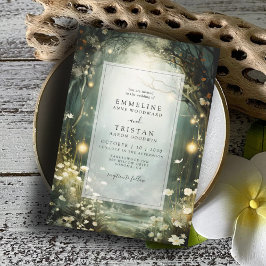 Invitación Sendero Boscoso Encantado De Flores Boda Verde