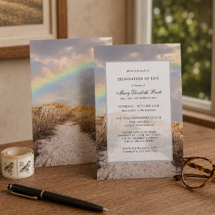 Invitación Sendero de playa y celebración de la vida con arco