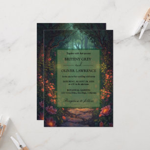 Invitación Sendero del Bosque Encantado de la Flor Mágica de 
