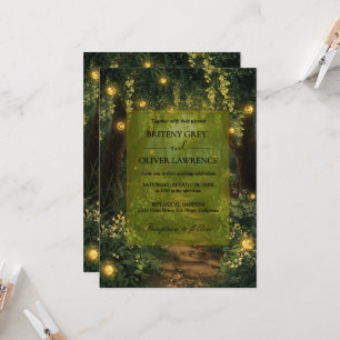 Invitación Sendero del Bosque Encantado de la Flor Mágica de 