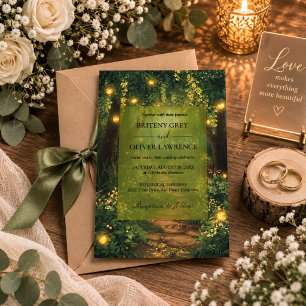 Invitación Sendero del Bosque Encantado de la Flor Mágica de