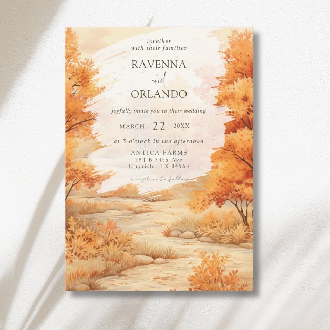 Invitación Sendero Romántico de Otoño en el Bosque Boda (Subido por el creador)