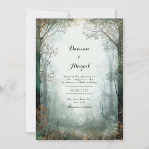 Invitación Sendero Romántico del Bosque de la Niebla Esmerald