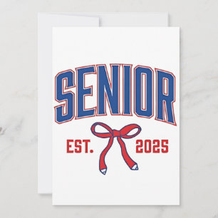 Invitación Senior 2025 Coqueta Clase de 2025 Lazos Rosados