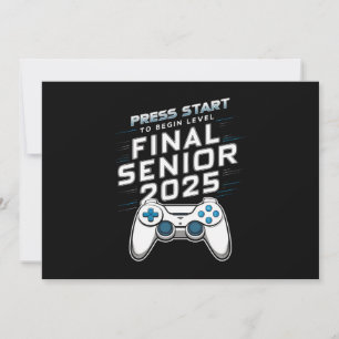 Invitación Senior 2025 Promoción 2025 Jugador Videojuegos