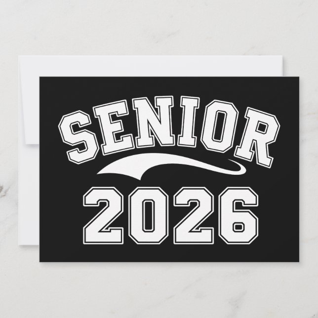 Invitación Senior 2026 Class Of 26 Graduation Graduate (Anverso)
