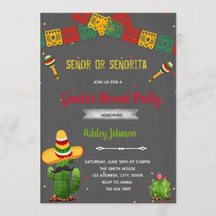 Invitación Señor o Señorita Revelación de Género