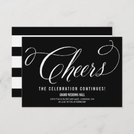 Invitación Señor y Señora Blanco y Negro Letra Elegante para