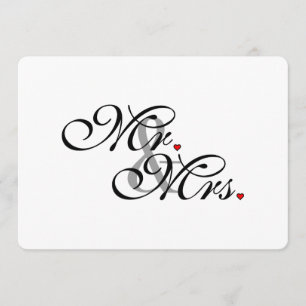 Invitación Señor y Señora Esposo Esposa Recién Casados