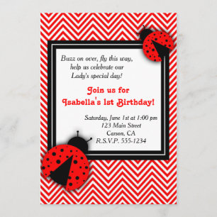 Invitación Señora Bug Party Invitations