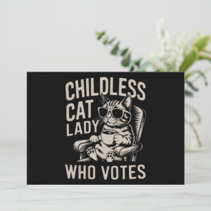 Invitación Señora Gata sin Hijos Voto Elección 2024 Kamala