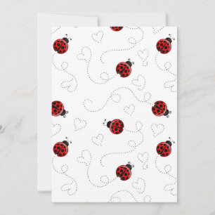 Invitación Señora Mariquita Escarabajo Insecto Amante Corazon