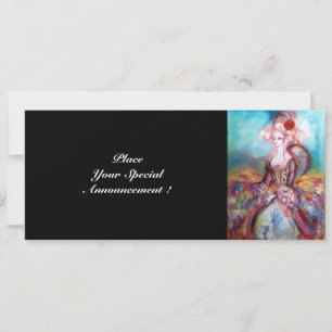 Invitación SEÑORA POMPADOUR , Fiesta de disfraces de lujo dor