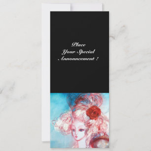 Invitación SEÑORA POMPADOUR , Fiesta de disfraces de oro con 