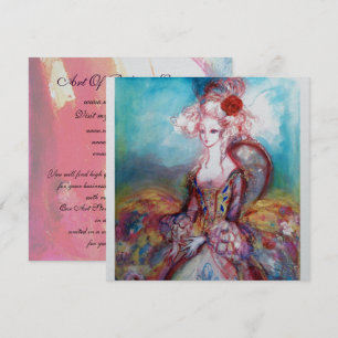 Invitación SEÑORA POMPADOUR Plateado Metálico