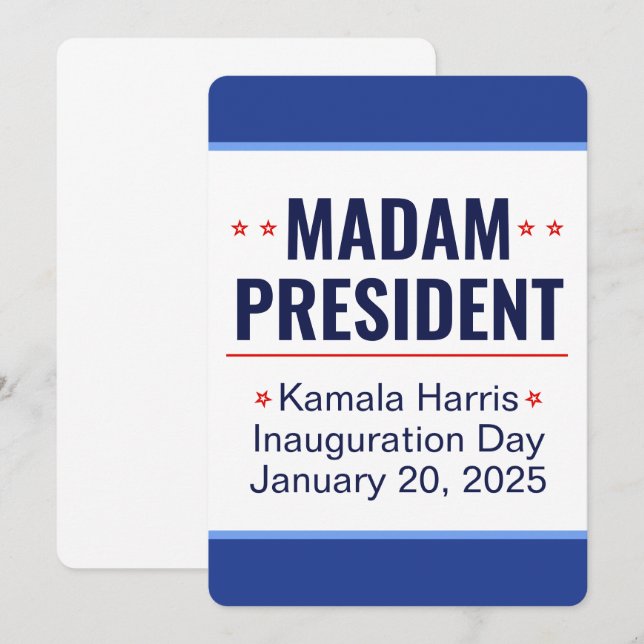 Invitación Señora Presidenta Kamala Harris Inauguración (Anverso / Reverso)