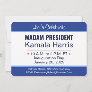 Invitación Señora Presidenta Kamala Harris Inauguración