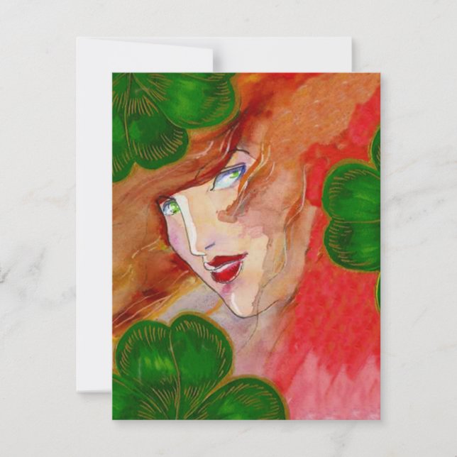 INVITACIÓN SEÑORA SUERTE EN EL ROPA. FIESTA DEL DÍA DE PATRIC (Anverso)