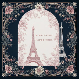 Invitación Señorita a Señora Despedida de Soltera París Arco 