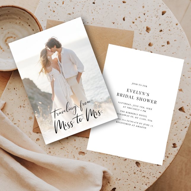 Invitación Señorita caligrafía para la señora Bridal Shower (Subido por el creador)