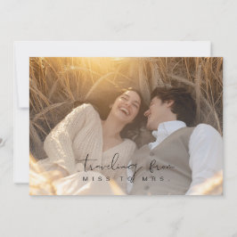 Invitación Señorita elegante para la señora Rustic Photo Brid